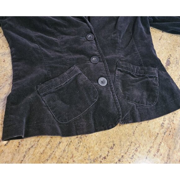 Vintage B. Moss Size 2 Velvet Tie Back Blazer Jacket Pockets Goth Fairy Fading* - Picture 5 of 12